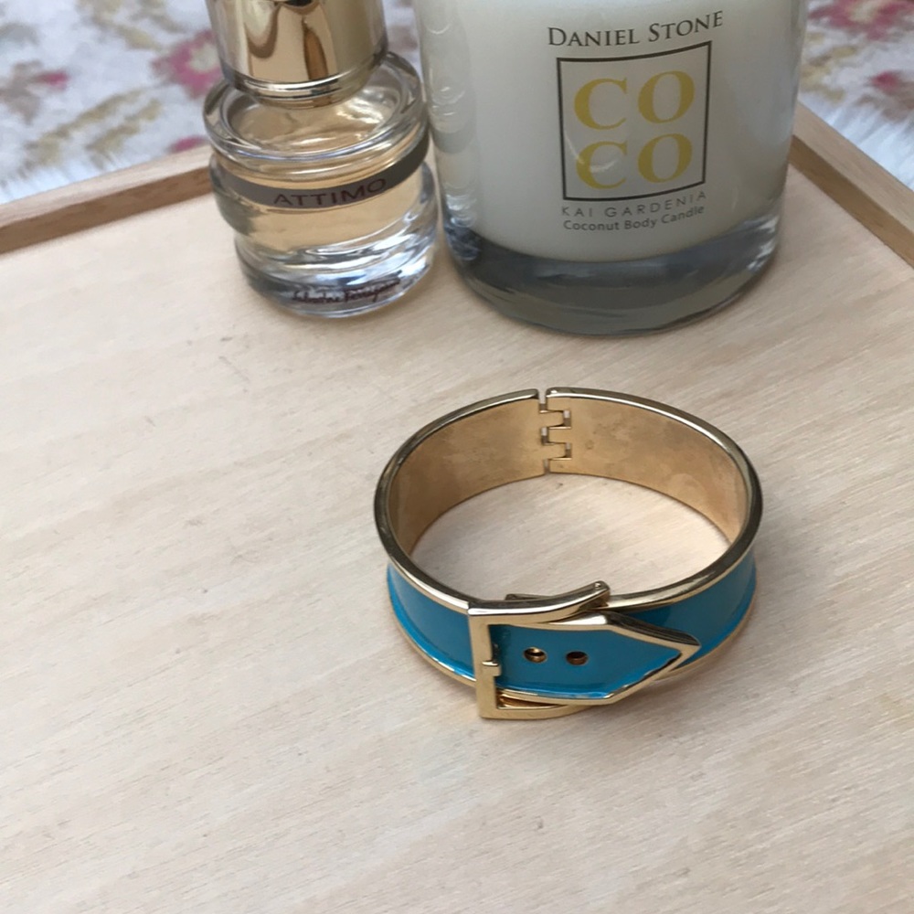 Teal & gold bracelet